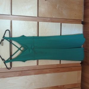 Prana Green and Blue Rebecca Strappy-Back Shelf Bra Athletic Dress